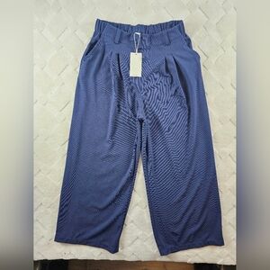 Halara High Waisted Wide Leg Pants Womens  Large Blue NWT